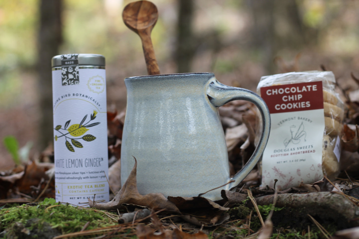 Vermont Gift Set, Vermont Pottery, Tea Time Set, Hygge Self care Set, Vermont Gift Basket, Tea and Pottery