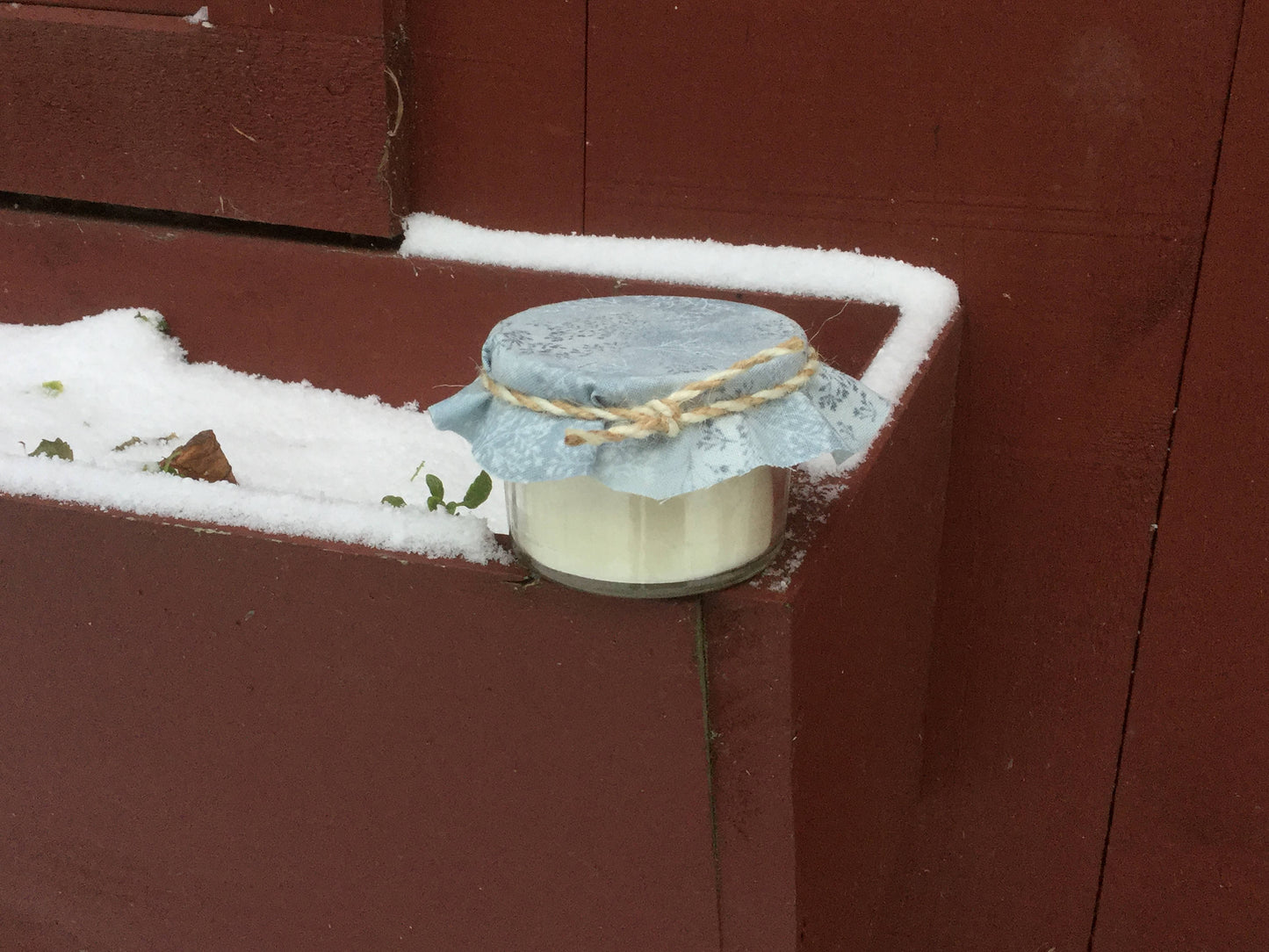 Fabric Covered Wedding Favor Candle 4oz Jar-Wedding-Baby-Bridal Shower-Soy Candle Favor Belle Savon Vermont