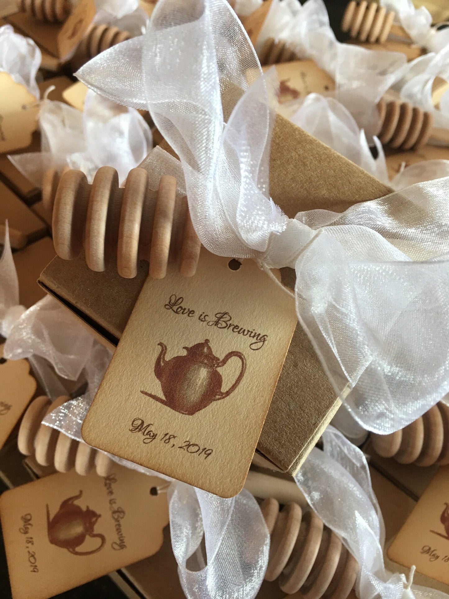 Tea Party Baby Shower - Tea & VT Honey Gift Box Favor-Wedding-Bridal Shower-Baby Shower-Belle Savon Vermont