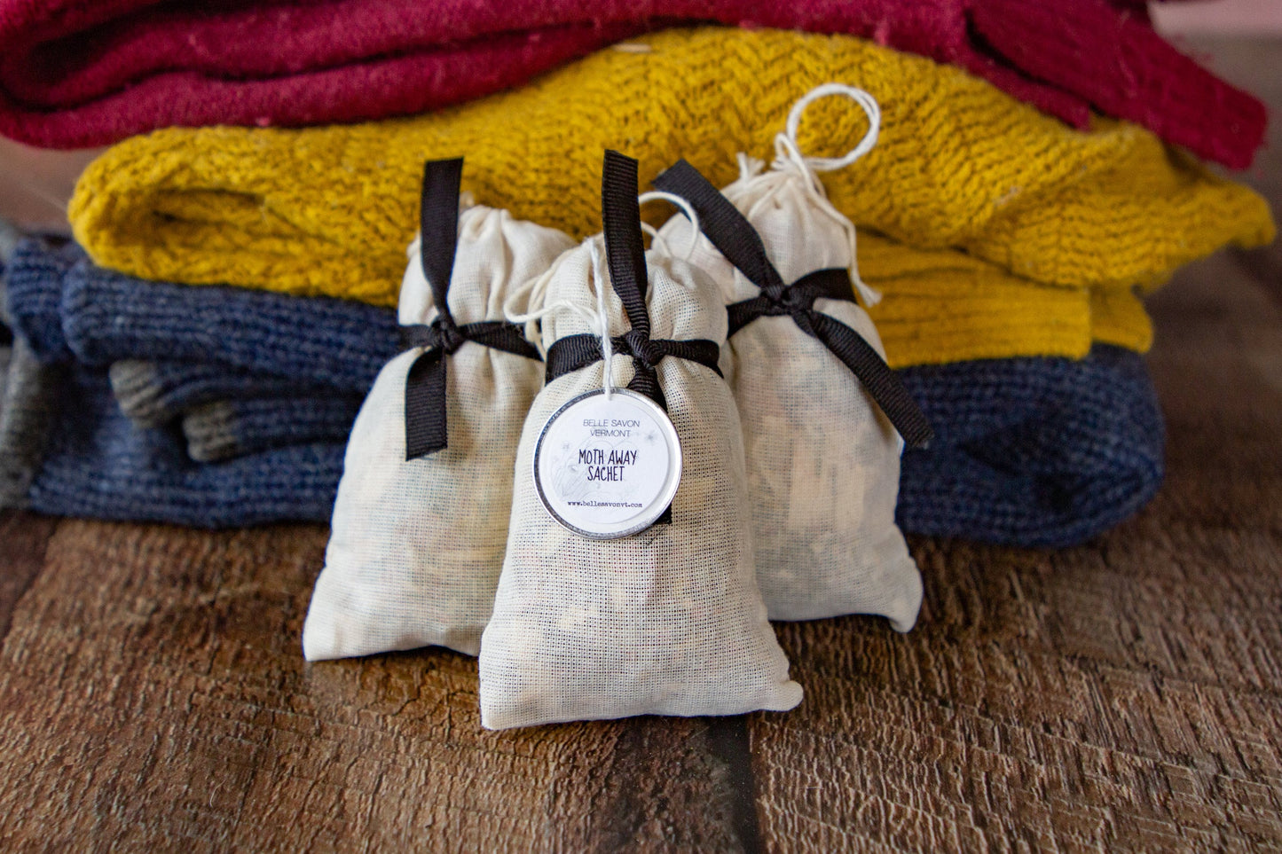 Moth Away Sachets -Set of Six- Filled with Natural and Organic Herbs and Spices-Favors-Gifts-Home Care