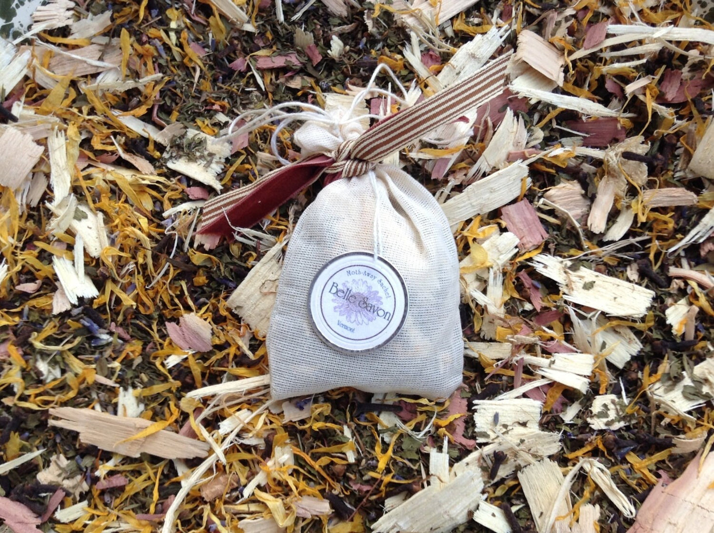 Moth Away Sachets -Set of Six- Filled with Natural and Organic Herbs and Spices-Favors-Gifts-Home Care