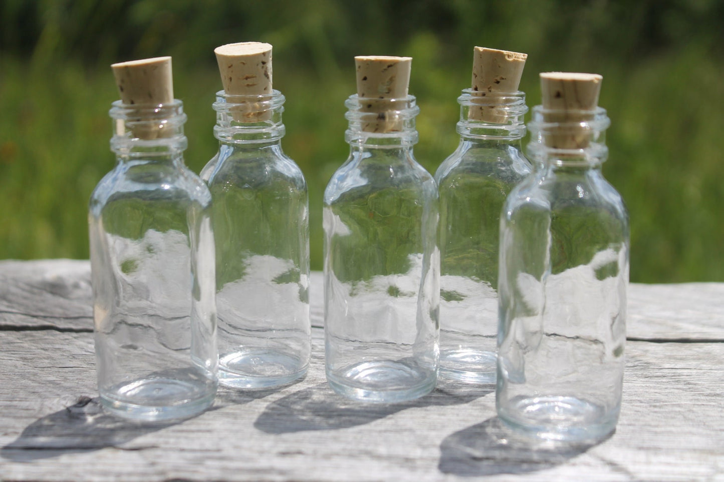 Tiny Flint Glass Bottles with Cork Tops-1oz and 2oz - Belle Savon Vermont
