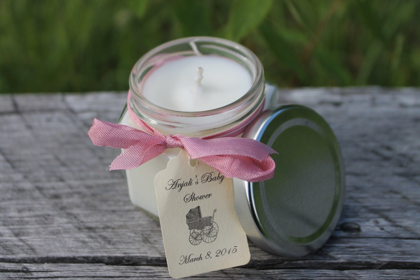 Candle Jar Favor 4oz-Bridesmaid Gift-Shower Favor-Wedding Favor- Belle Savon Vermont