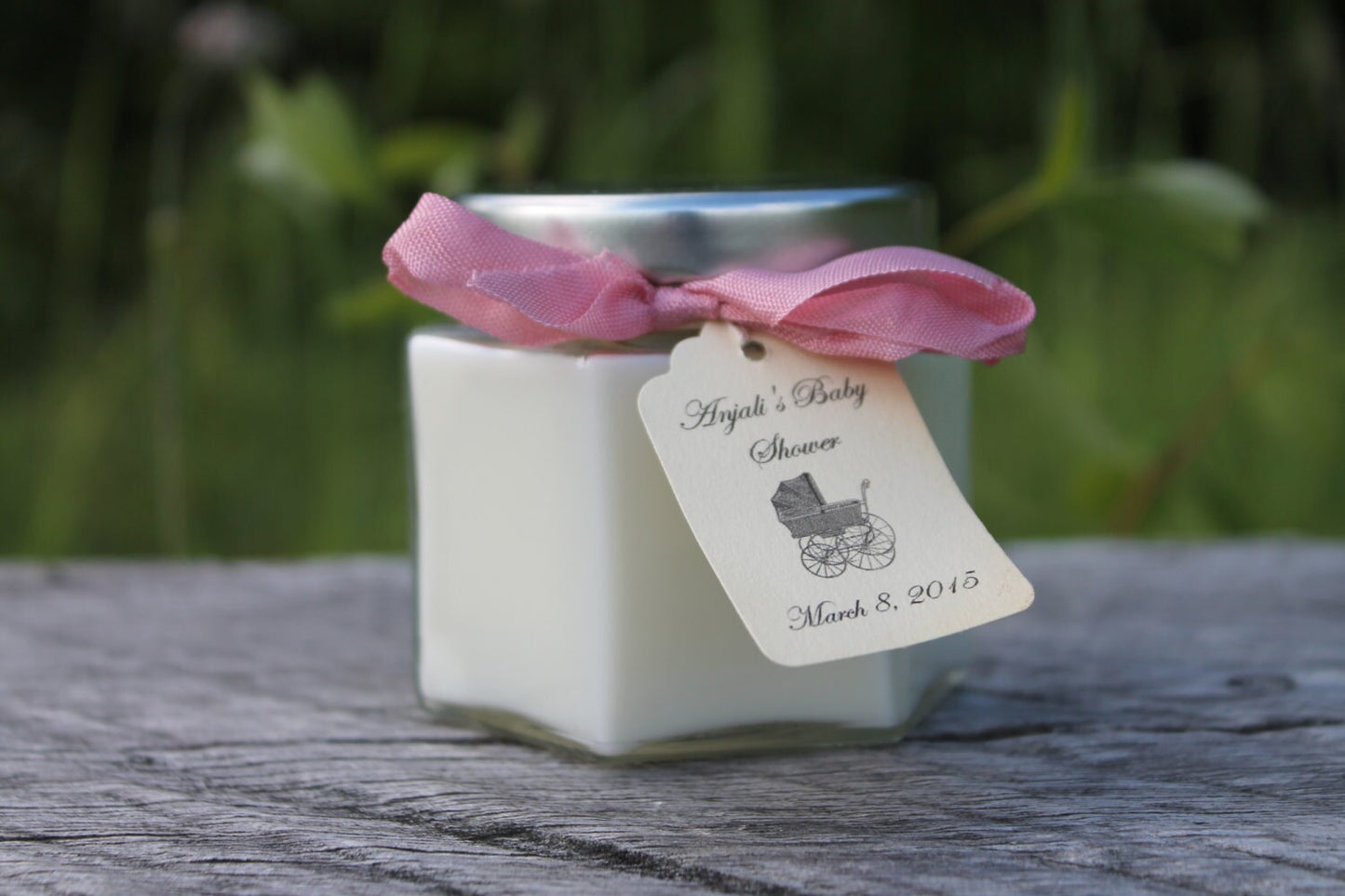 Candle Jar Favor 4oz-Bridesmaid Gift-Shower Favor-Wedding Favor- Belle Savon Vermont