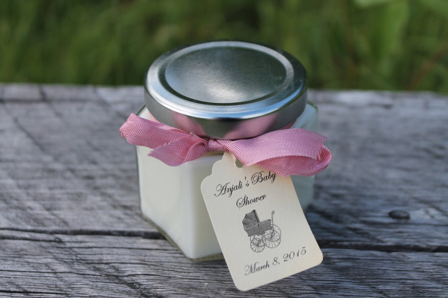 Candle Jar Favor 4oz-Bridesmaid Gift-Shower Favor-Wedding Favor- Belle Savon Vermont