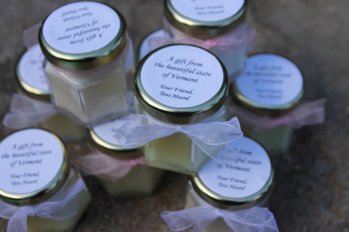 Candle Favor-Wedding-Baby Shower-Bridal Shower-Wedding Favor Jar- Belle Savon Vermont