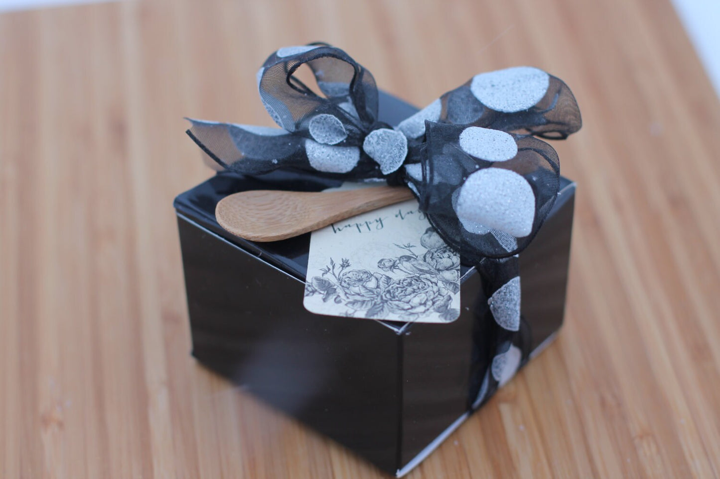 Tea Party Favor-Luxe Boxed Set-Black and White - Wedding-Bridal Shower-Baby Shower-Belle Savon Vermont