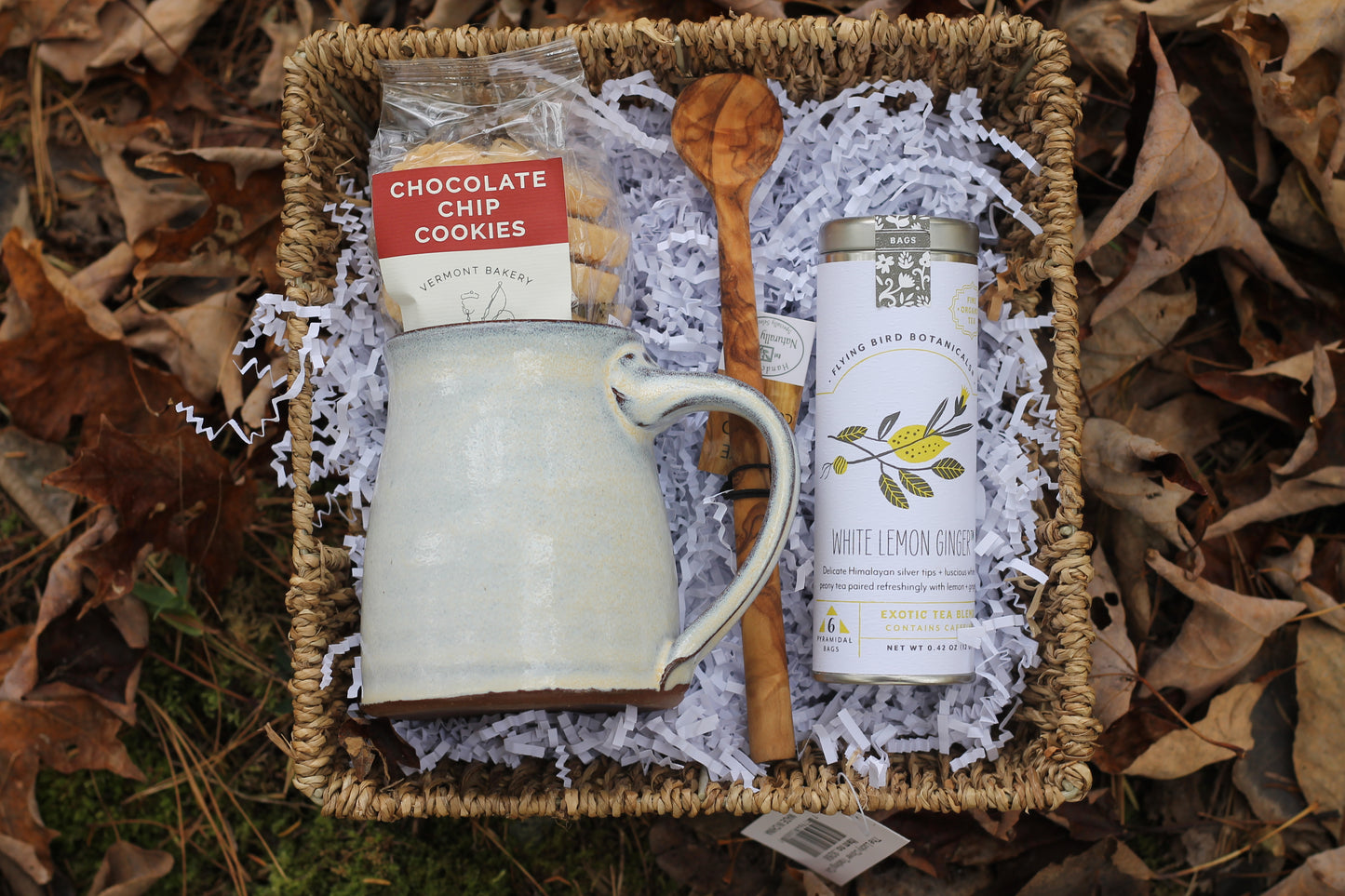 Vermont Gift Set, Vermont Pottery, Tea Time Set, Hygge Self care Set, Vermont Gift Basket, Tea and Pottery