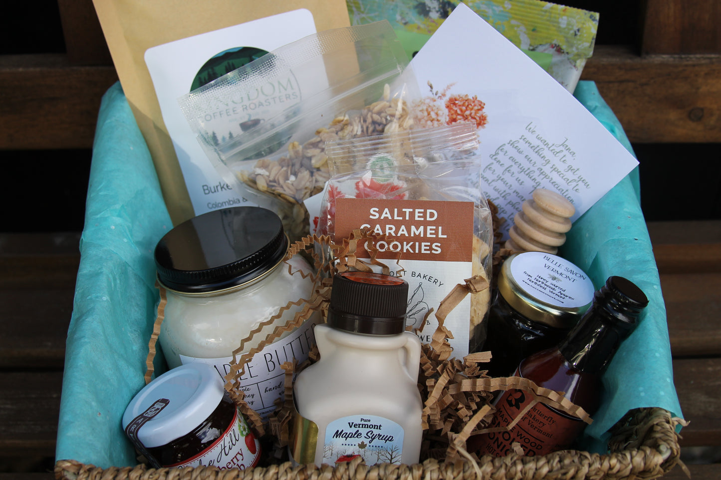 Vermont Care Package Gift Basket - Vermont Gourmet-Vermont Artisan - Vermont Gift -Vermont Maple Gift-Best of Vermont-Love from Vermont