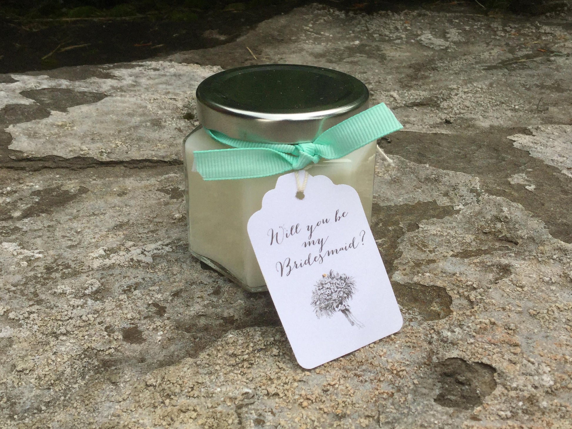 Candle Jar Favor 4oz-Bridesmaid Gift-Shower Favor-Wedding Favor- Belle Savon Vermont