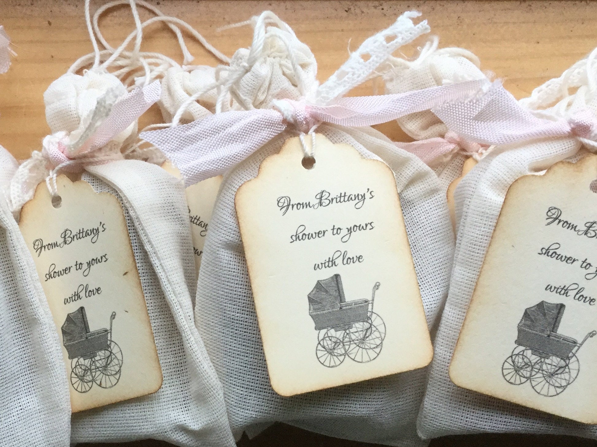 Shabby Chic Soap Favors- Weddings-Bridal-Baby-Showers-Place Card Favors-Save the Date-Belle Savon Vermont