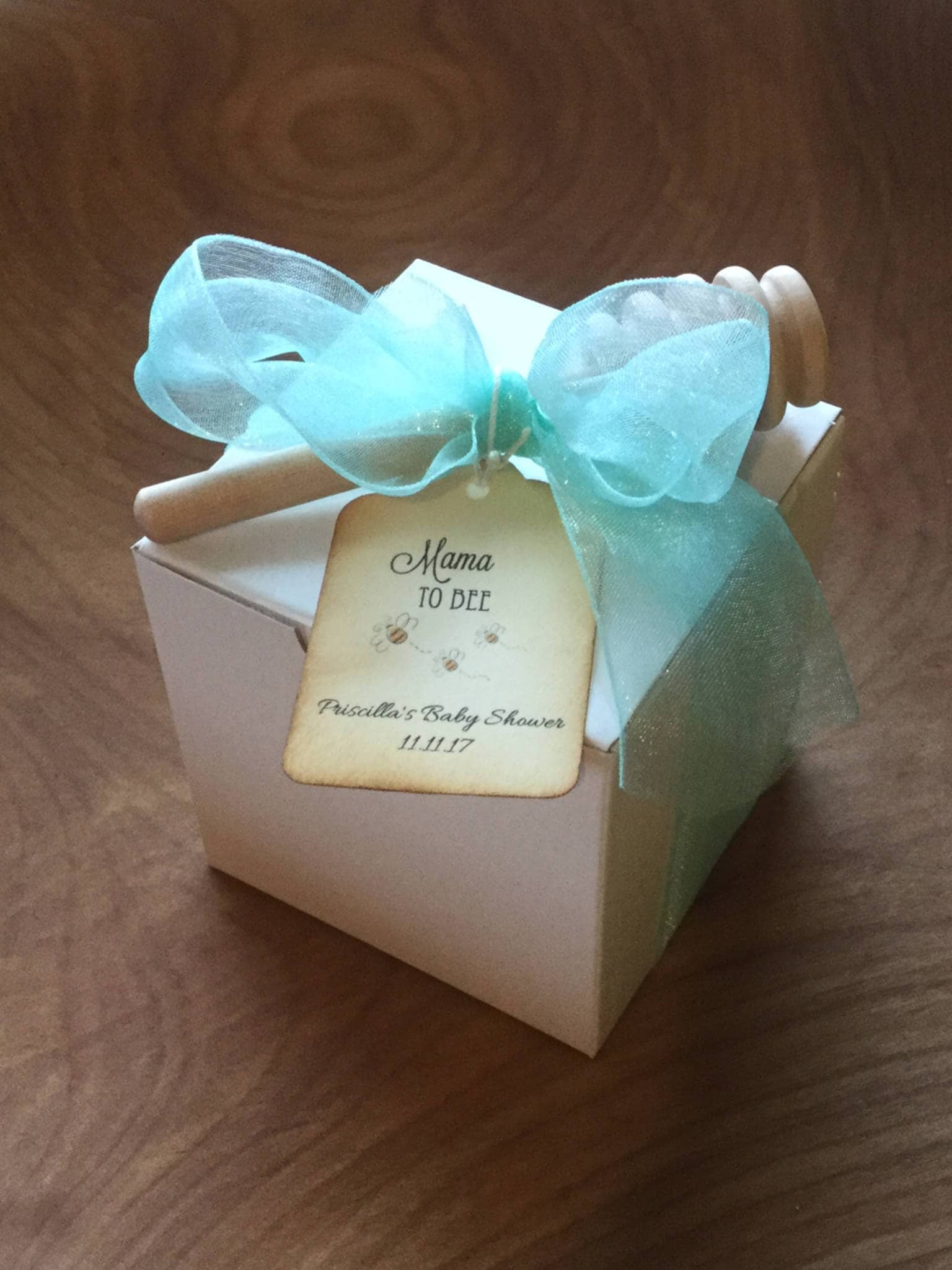 Tea Party Baby Shower - Tea & VT Honey Gift Box Favor-Wedding-Bridal Shower-Baby Shower-Belle Savon Vermont