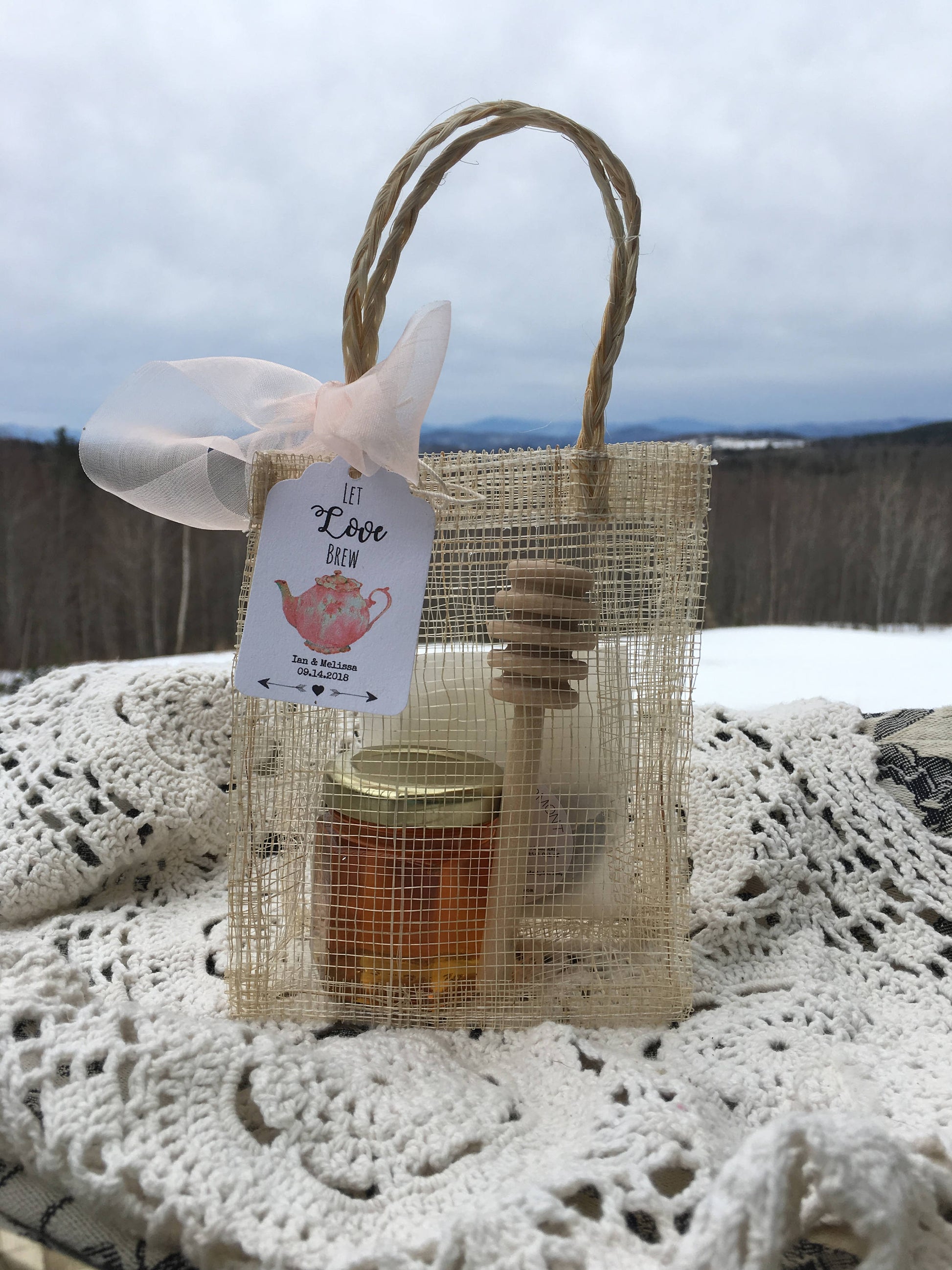 Tea Party Favor - Tea and Honey - Bridal Tea - Baby Shower Tea - Belle Savon Vermont