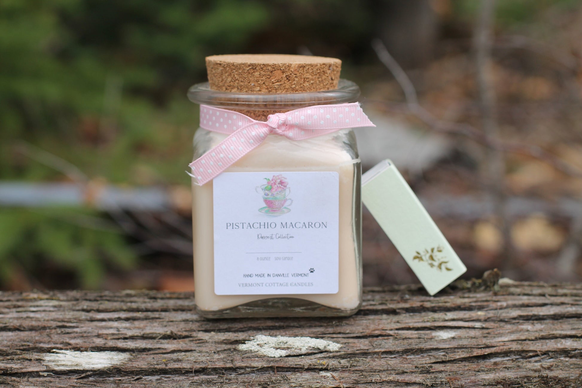 Dessert Collection Hand-poured Natural Soy Candle-8.5oz Recycled Glass with Cork Top-Belle Savon Vermont