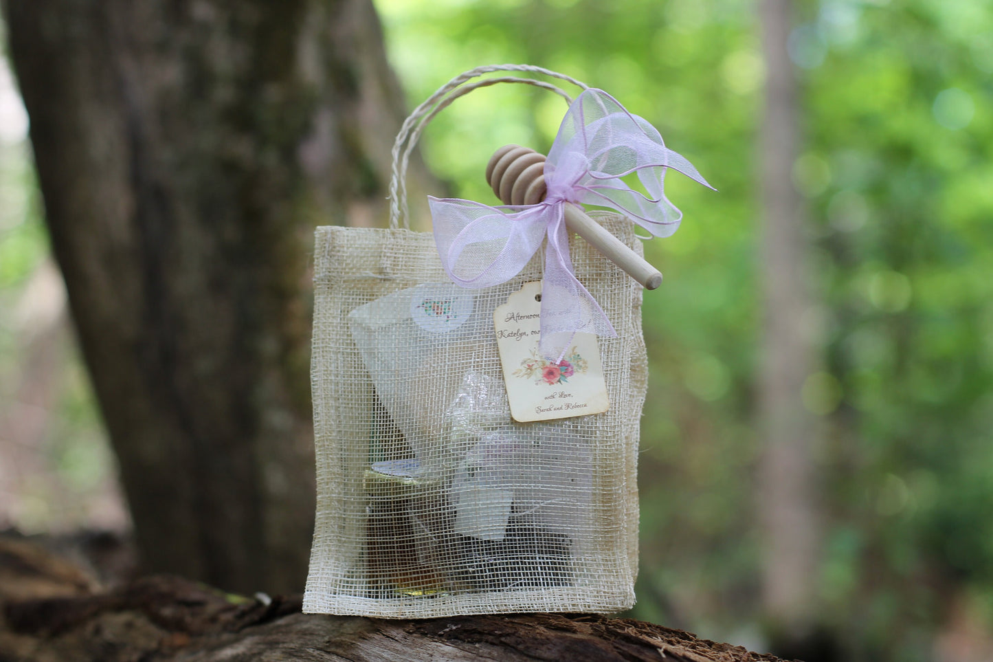 Tea Party Favor-Shortbread/Macaron and Honey-Wedding-Bridal Shower-Baby Shower-Belle Savon Vermont