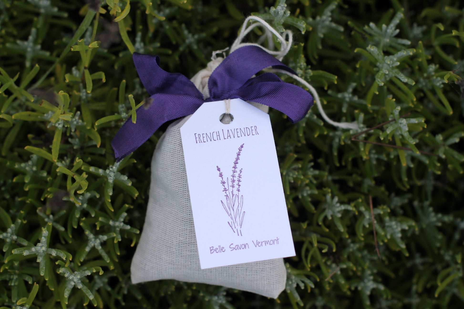 French Lavender Sachets with Letterpress Hangtag-Favors-Gifts-Home Care- Belle Savon Vermont