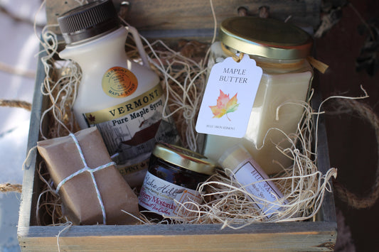 Flavors of Vermont Gift Box Set- Taste of Vermont - Vermont Gift Box-Care Package -Vermont Gift- Homesick for Vermont, Maple Gift