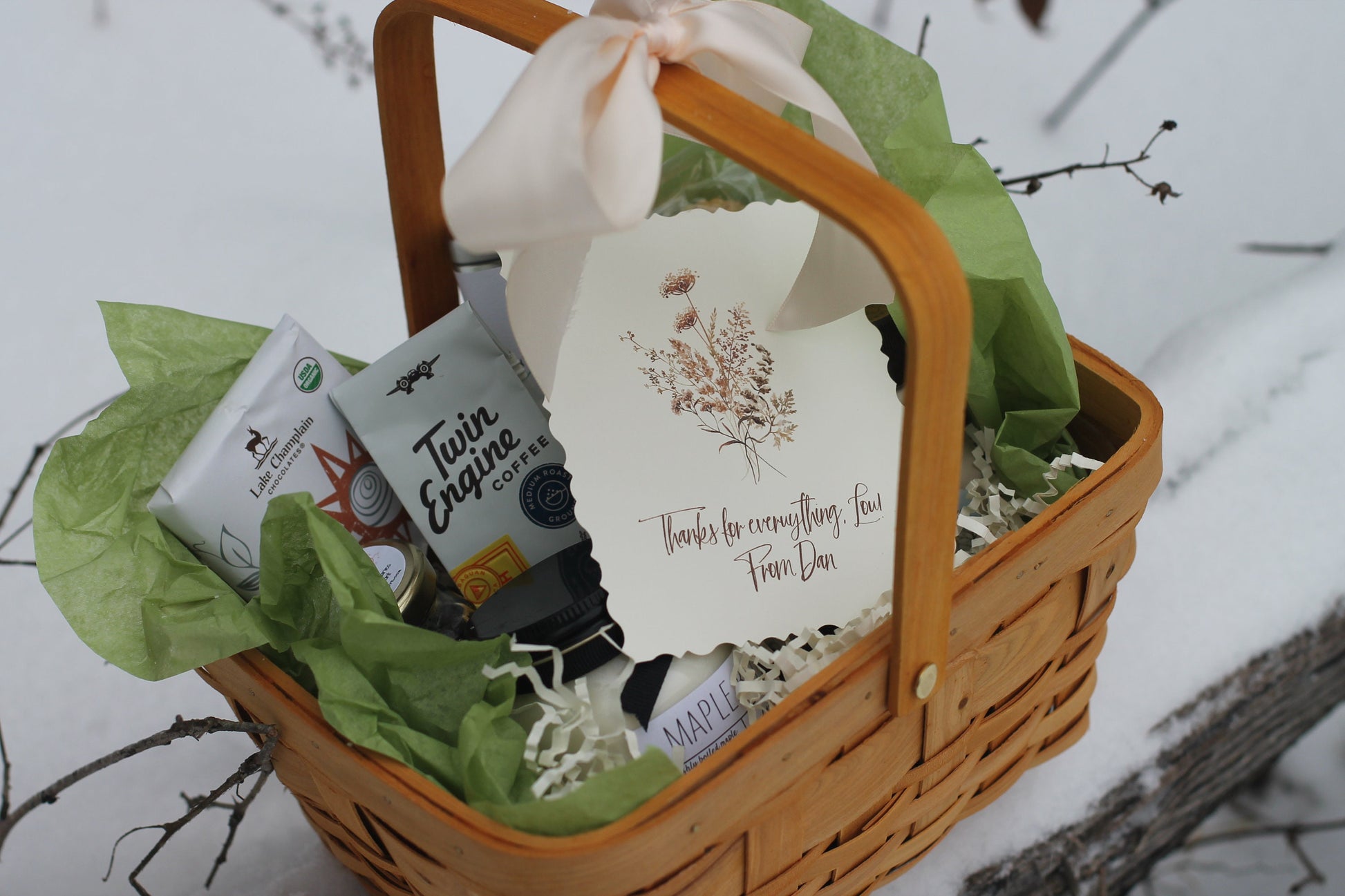 Vermont Care Package Gift Basket - Vermont Gourmet-Vermont Artisan - Vermont Gift -Vermont Maple Gift-Best of Vermont-Love from Vermont