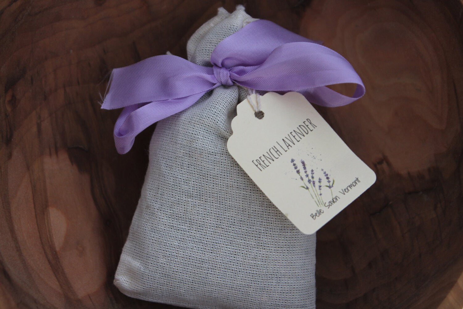 French Lavender Sachets with Letterpress Hangtag-Favors-Gifts-Home Care- Belle Savon Vermont