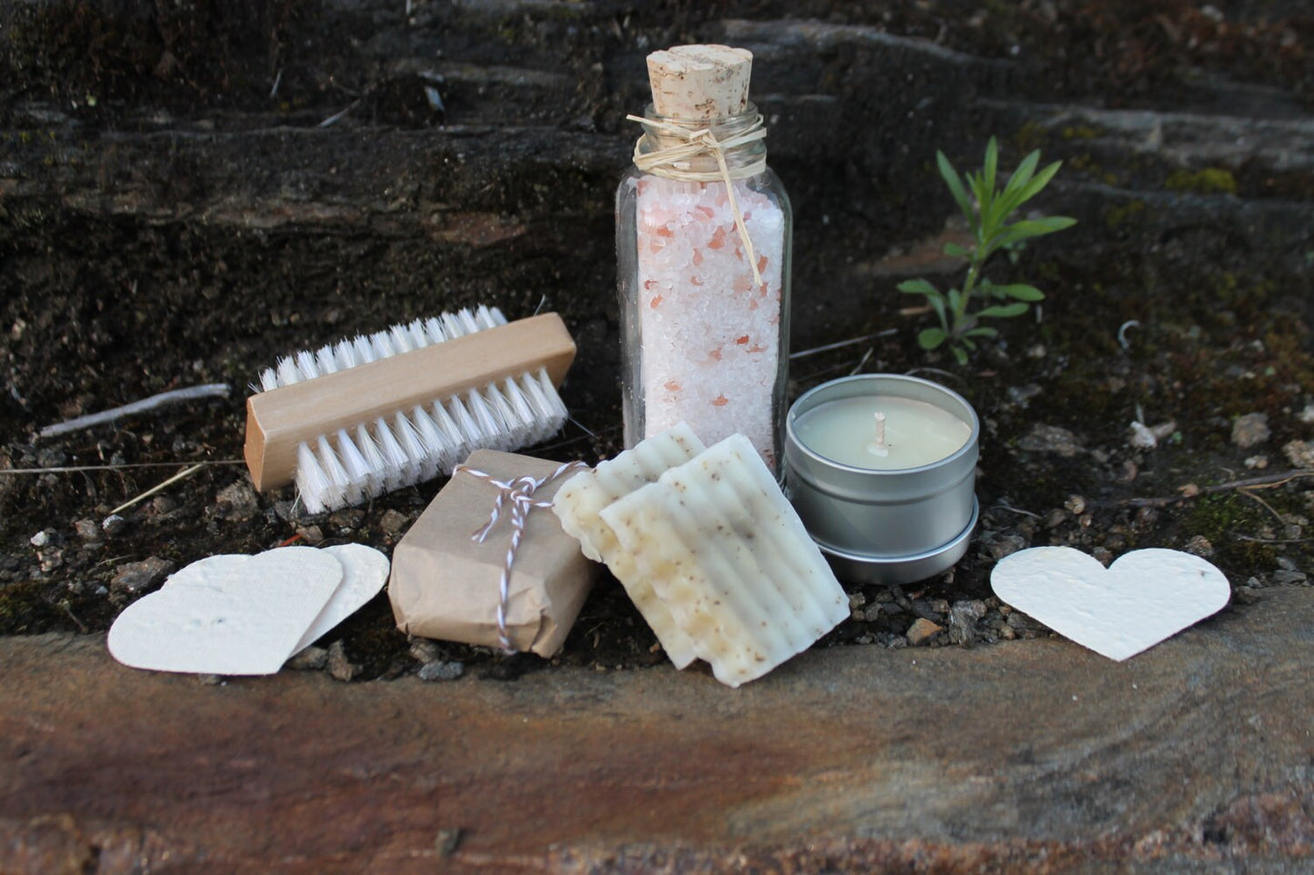 Gardener's Gift Collection-Soap-Nail Brush-Citronella Candle-Bath Soak-Belle Savon Vermont